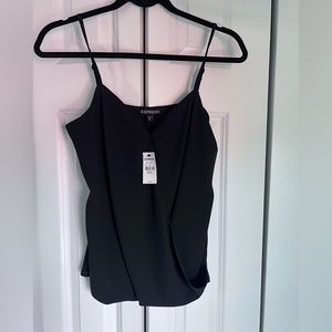 Express black chiffon wrap top NWT size XS